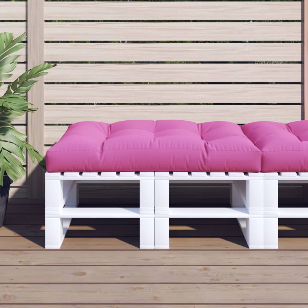 Vidaxl Pallet Cuscino 120x80x12 cm tessuto rosa