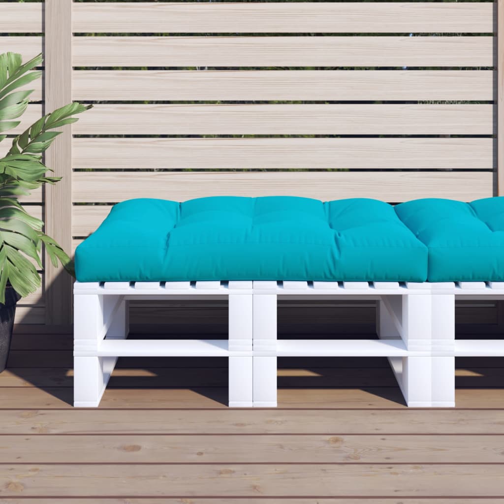 VidaXL coussin palette 120x80x12 cm tissu turquoise