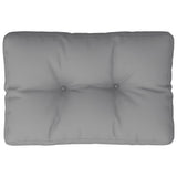 VidaXL coussin de palette 50x40x12 cm tissu gris