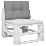 VidaXL coussin de palette 50x40x12 cm tissu gris