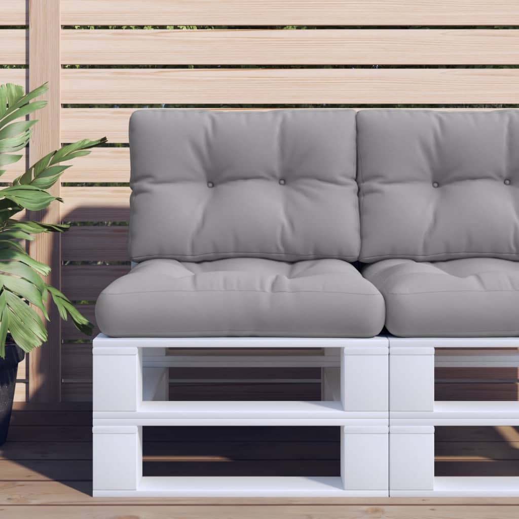 VidaXL coussin de palette 50x40x12 cm tissu gris