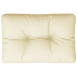 VidaXL coussin palette 50x40x12 cm tissu couleur crème