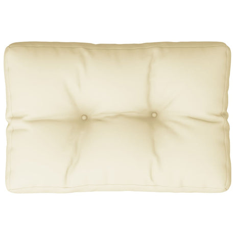 VidaXL coussin palette 50x40x12 cm tissu couleur crème