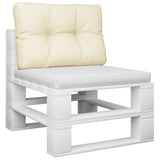VidaXL coussin palette 50x40x12 cm tissu couleur crème