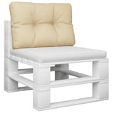 VidaXL coussin palette 50x40x12 cm tissu beige