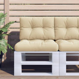 VidaXL coussin palette 50x40x12 cm tissu beige