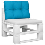 VidaXL coussin de palette 50x40x12 cm tissu bleu clair
