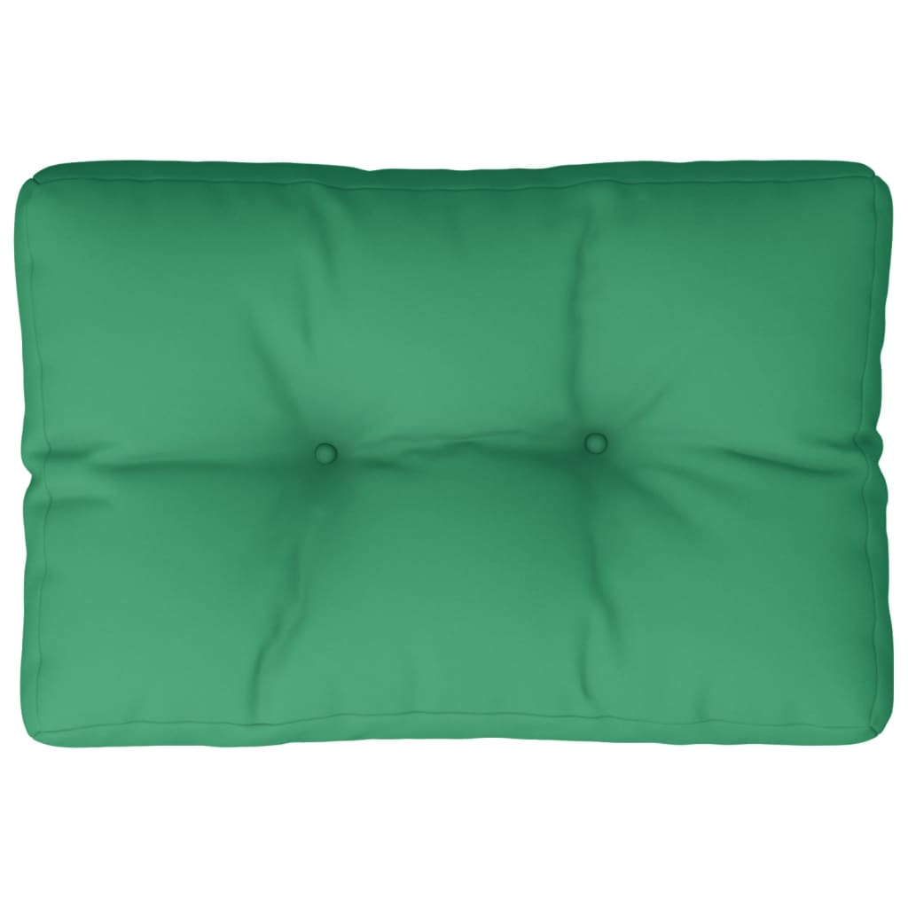 VidaXL coussin de palette 50x40x12 cm tissu vert