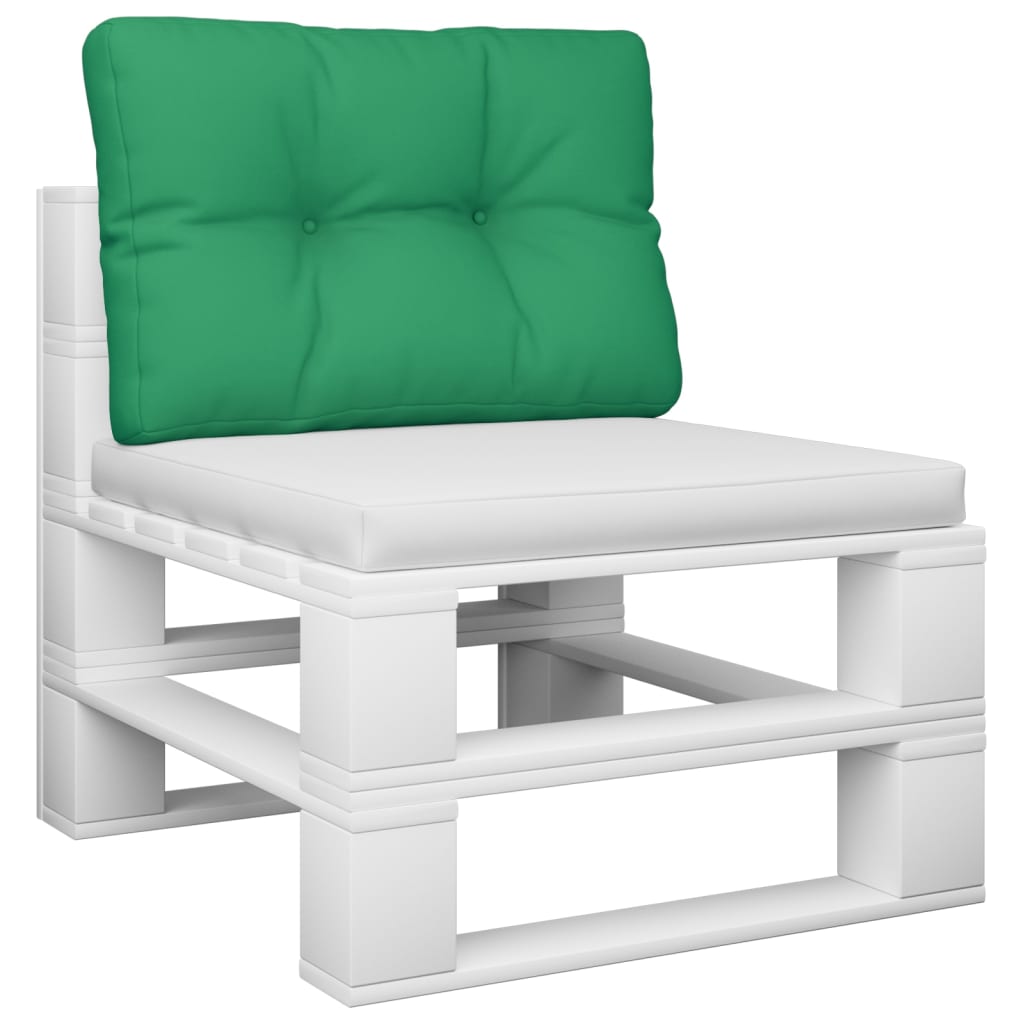 VidaXL coussin de palette 50x40x12 cm tissu vert