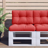 VidaXL coussin de palette 50x40x12 cm tissu rouge