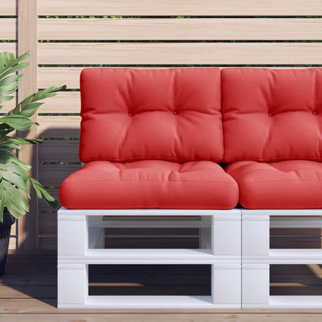 VidaXL coussin de palette 50x40x12 cm tissu rouge