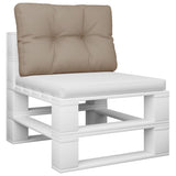 VidaXL coussin palette 50x40x12 cm tissu taupe