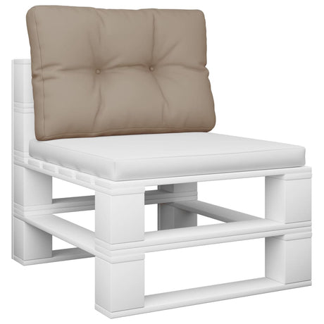 VidaXL coussin palette 50x40x12 cm tissu taupe