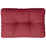 VidaXL coussin de palette 50x40x12 cm tissu rouge vin