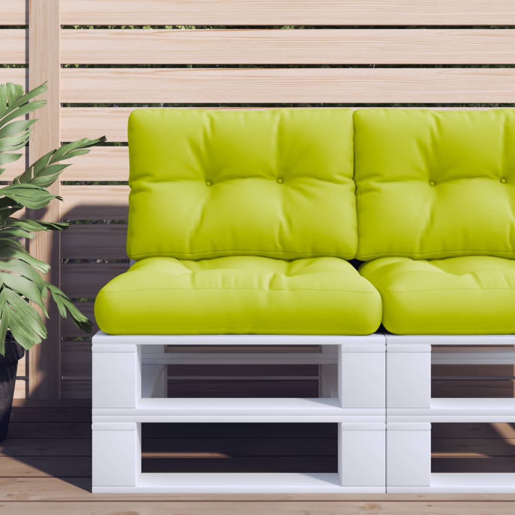 VidaXL coussin de palette 50x40x12 cm tissu vert vif