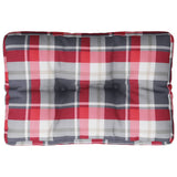 Vidaxx coussin de palette 50x40x12 cm tissu motif losange rouge