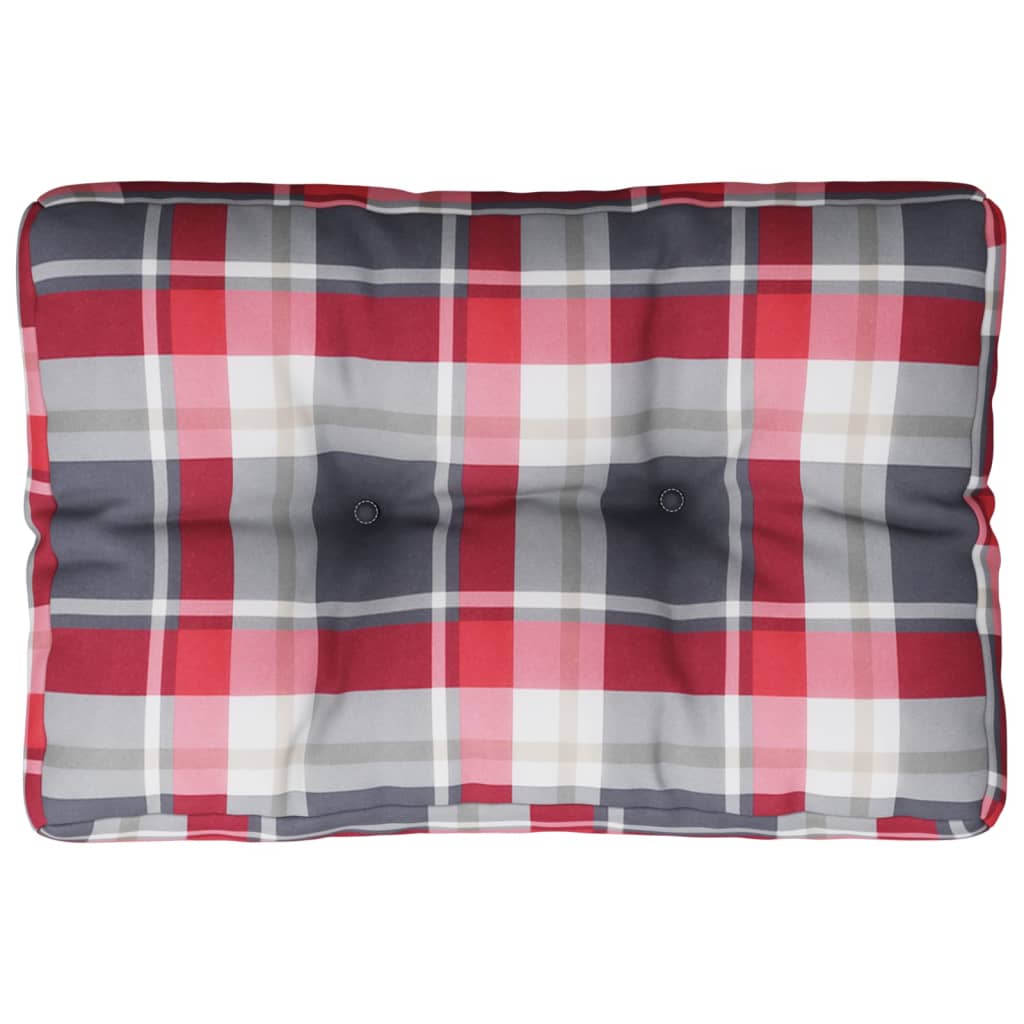 Vidaxl Pallet cushion 50x40x12 cm Fabric diamond pattern red