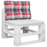 Vidaxx coussin de palette 50x40x12 cm tissu motif losange rouge