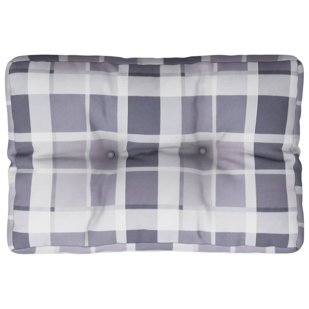 Vidaxx coussin palette 50x40x12 cm tissu motif losange gris