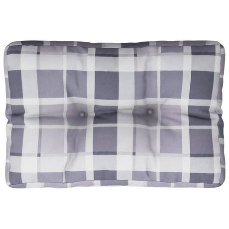 Vidaxx coussin palette 50x40x12 cm tissu motif losange gris