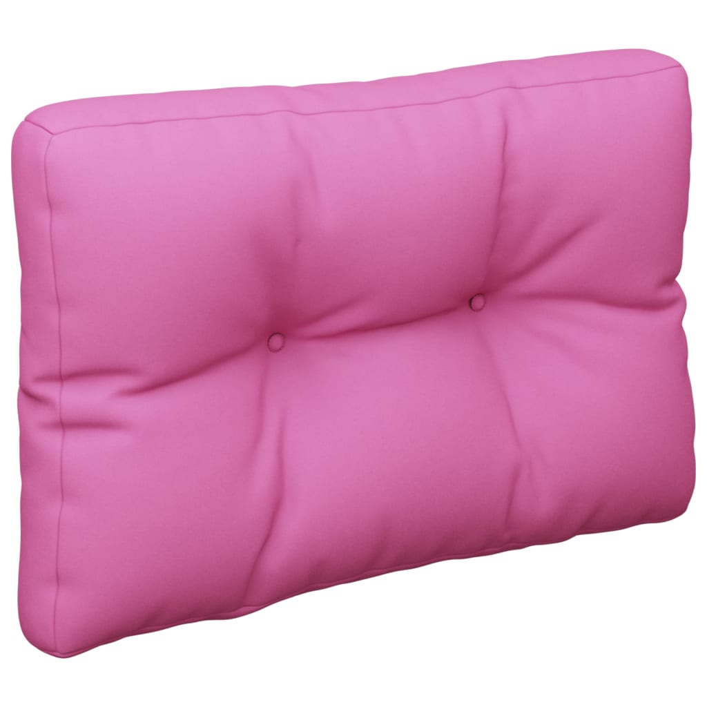 VidaXL coussin de palette 50x40x12 cm tissu rose