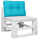 VidaXL coussin palette 50x40x12 cm tissu turquoise