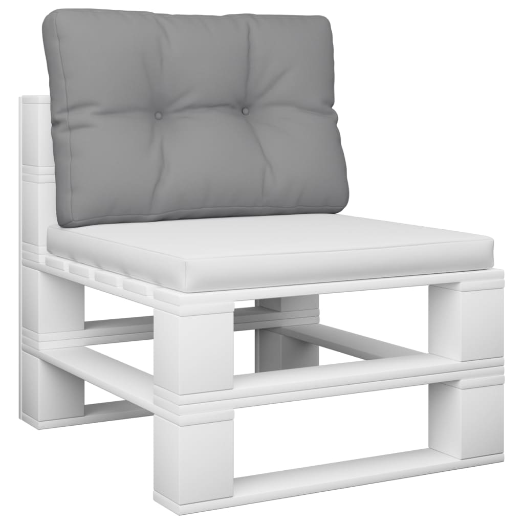 VidaXL coussin de palette 60x40x12 cm tissu gris