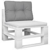 VidaXL coussin de palette 60x40x12 cm tissu gris