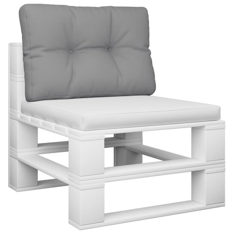 VidaXL coussin de palette 60x40x12 cm tissu gris