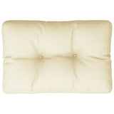 VidaXL coussin palette 60x40x12 cm tissu couleur crème