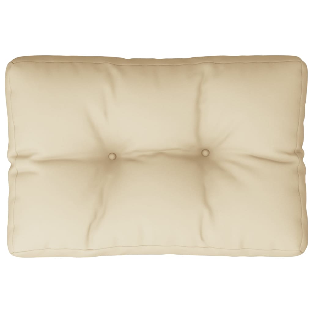 VidaXL coussin palette 60x40x12 cm tissu beige