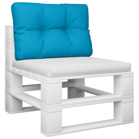 VidaXL coussin de palette 60x40x12 cm tissu bleu clair