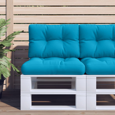 VidaXL coussin de palette 60x40x12 cm tissu bleu clair