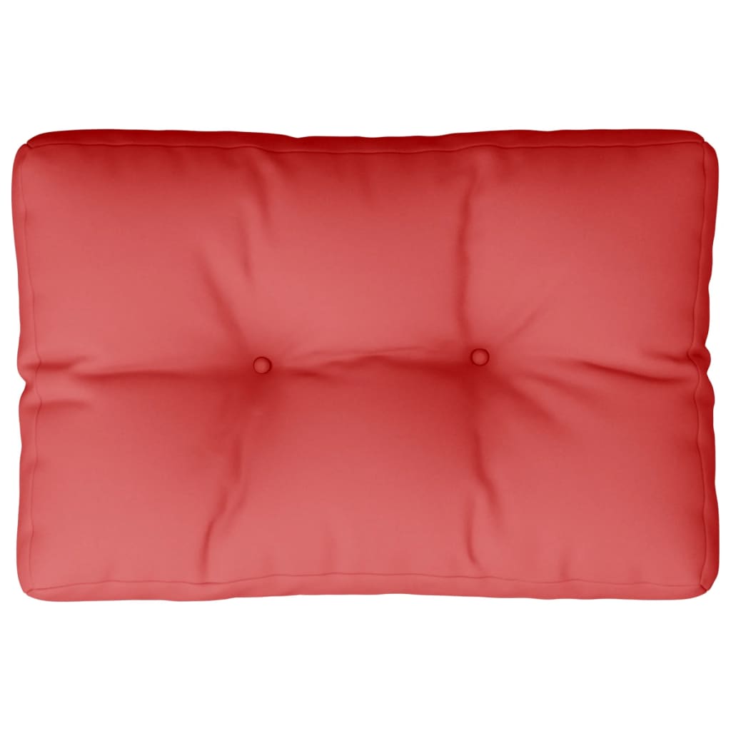 VidaXL coussin de palette 60x40x12 cm tissu rouge