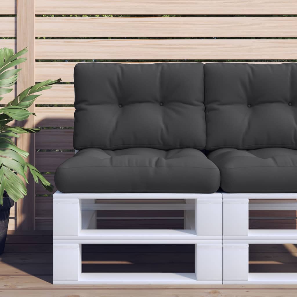 VidaXL coussin de palette 60x40x12 cm tissu noir