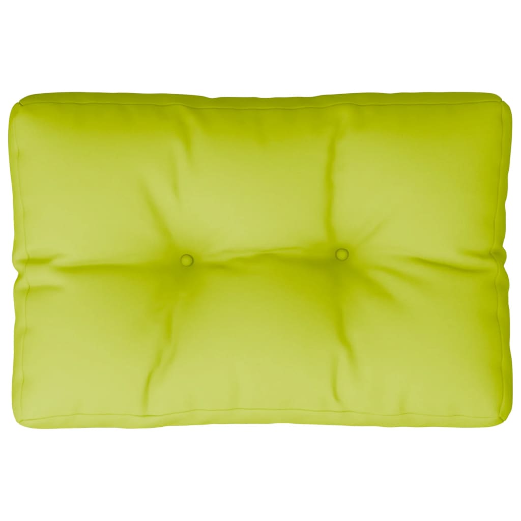 Coussin de palette vidaxl 60x40x12 cm en tissu vert transparent