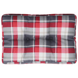 Vidaxx coussin de palette 60x40x12 cm tissu motif losange rouge