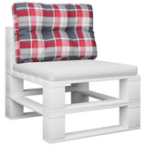 Vidaxx coussin de palette 60x40x12 cm tissu motif losange rouge