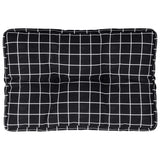 VidaXL coussin de palette motif losange 60x40x12 cm tissu noir