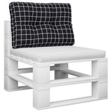 VidaXL coussin de palette motif losange 60x40x12 cm tissu noir