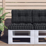 VidaXL coussin de palette motif losange 60x40x12 cm tissu noir