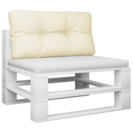 VidaXL coussin palette 70x40x12 cm tissu couleur crème
