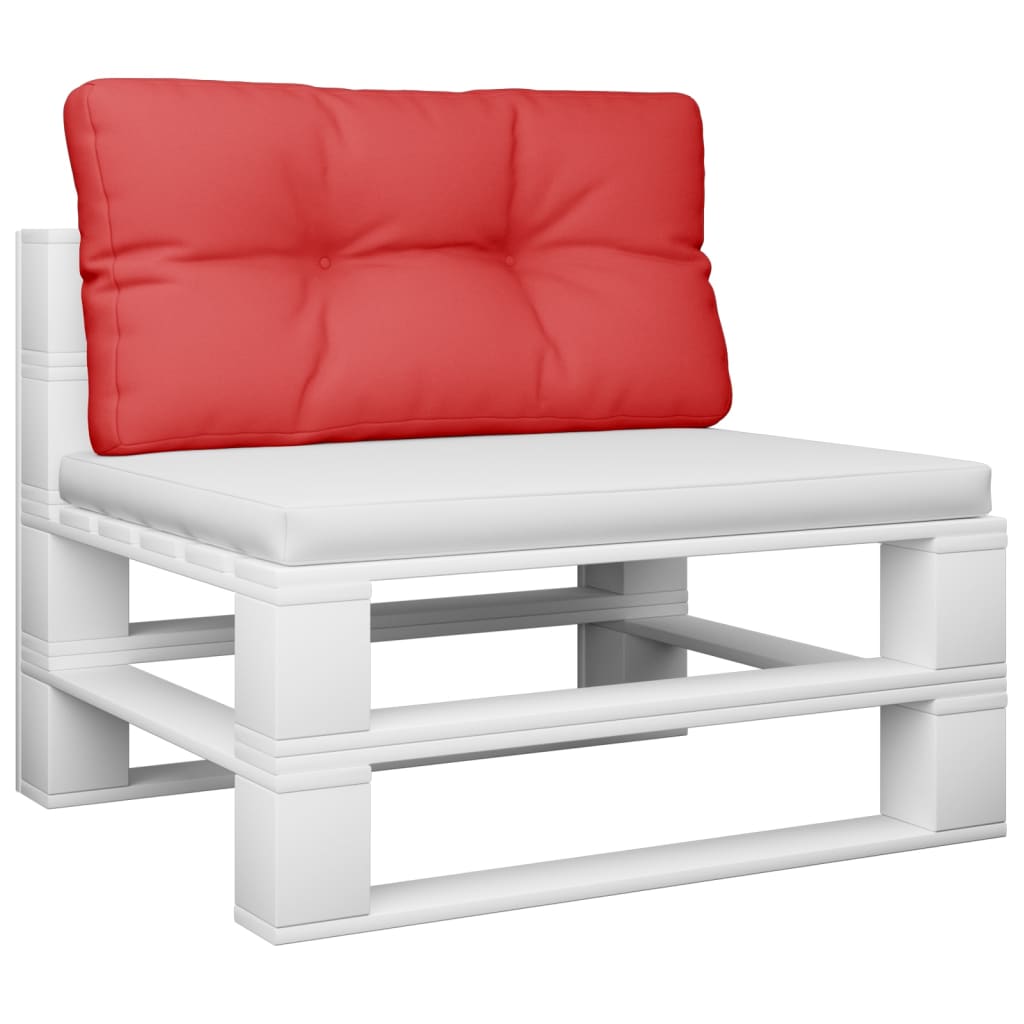 VidaXL coussin de palette 70x40x12 cm tissu rouge