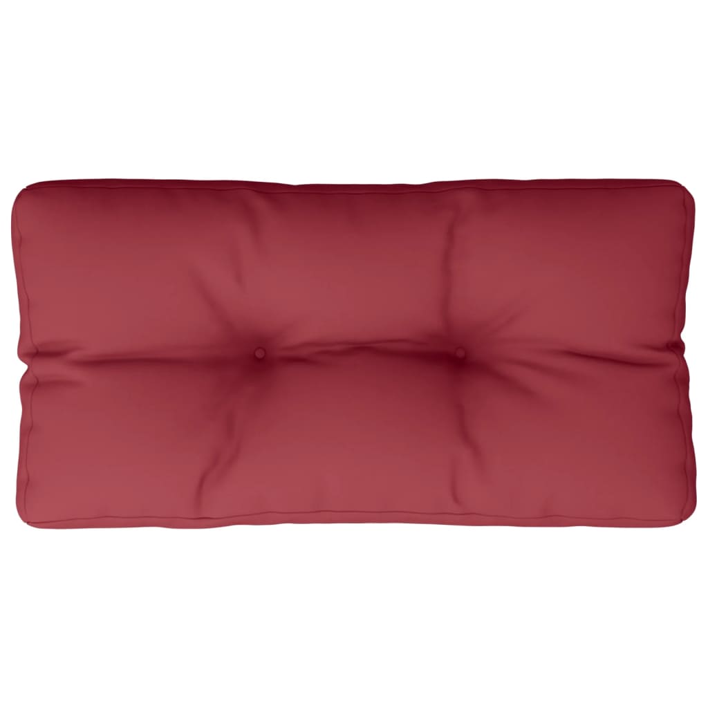 VidaXL coussin de palette 70x40x12 cm tissu rouge vin