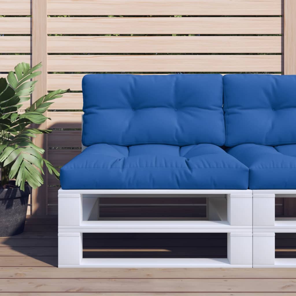 VidaXL coussin palette 70x40x12 cm tissu bleu royal