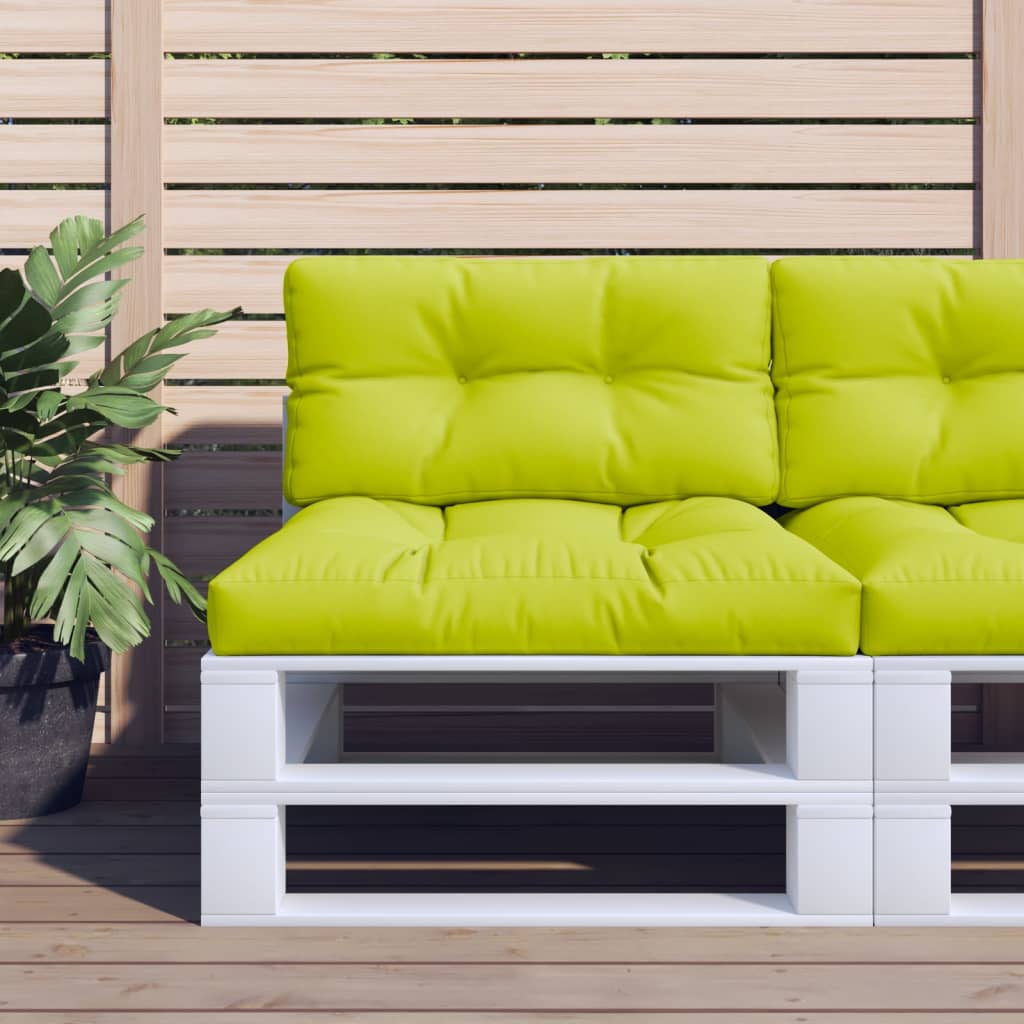 VidaXL coussin de palette 70x40x12 cm tissu vert vif