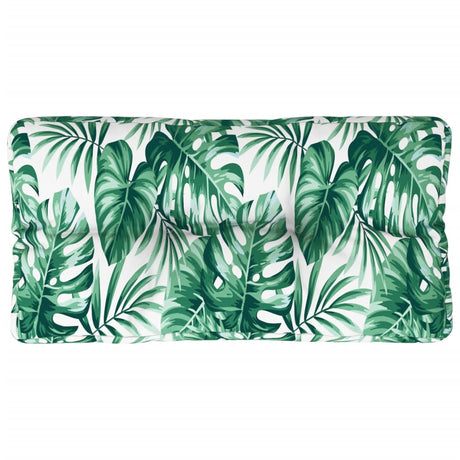 VidaXL coussin palette motif feuille 70x40x12 cm tissu