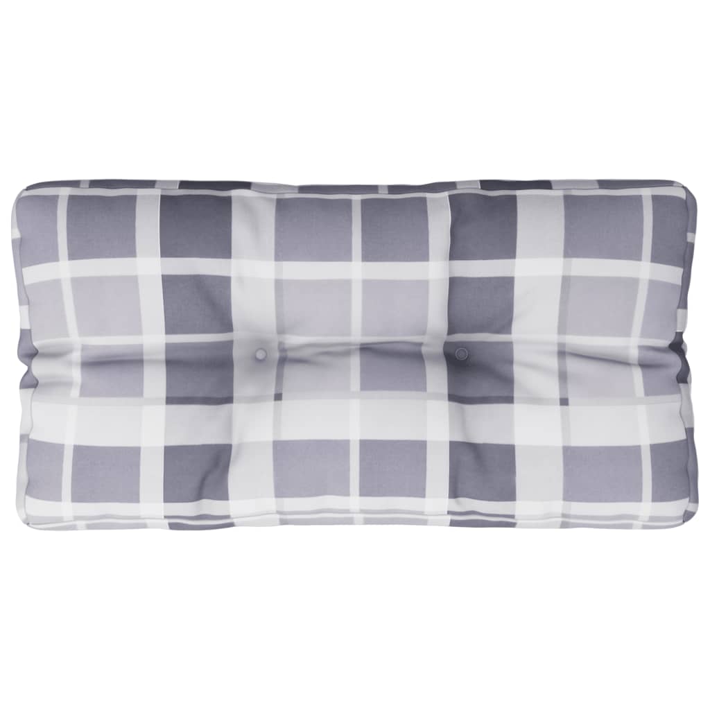 VidaXL Coussin de palette 70x40x12 cm tissu motif losange gris