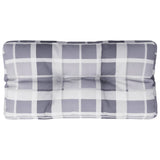 VidaXL Coussin de palette 70x40x12 cm tissu motif losange gris