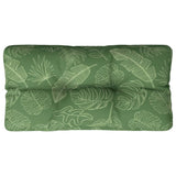 VidaXL coussin palette motif feuille 70x40x12 cm tissu